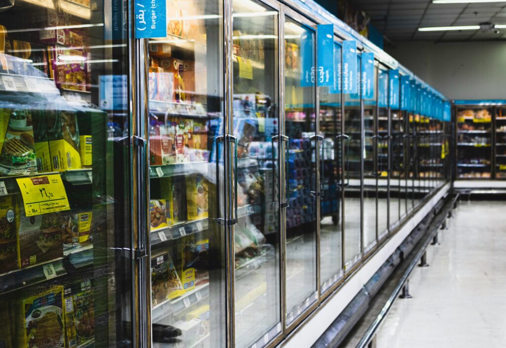 Freezer in a supermarket